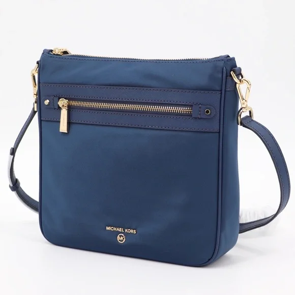 Michael Kors Jet Set Charm North South Nylon Crossbody Bag Denim